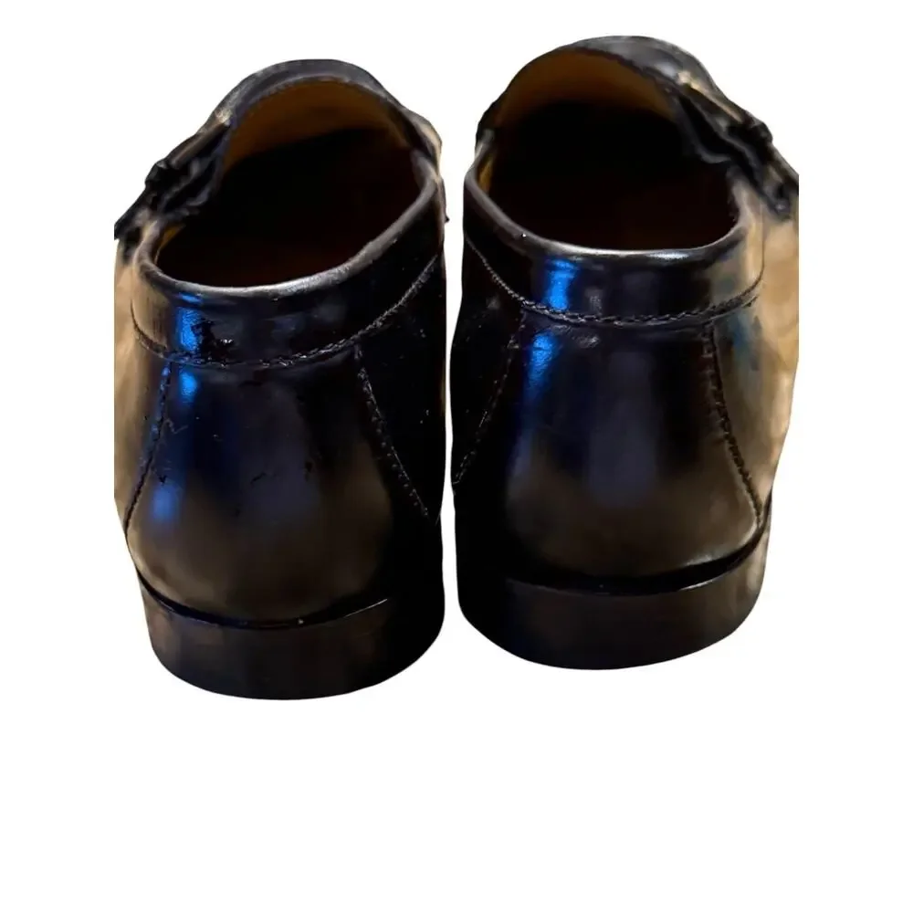 Cole Haan Men’s 10.5 Classic Black Leather Kiltie Loafers